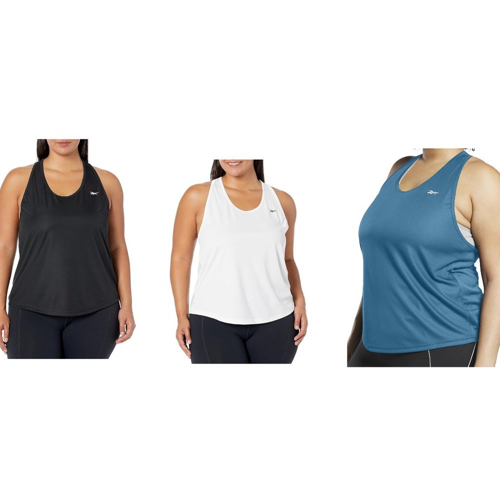 NWT Reebok Plus Size Identity Training Mesh Tank Multicolor Size 1X-2X $50 K408
